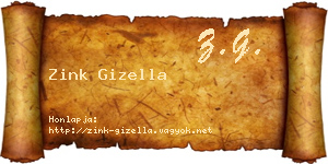Zink Gizella névjegykártya